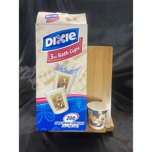 Vintage Dixie Disney Mickey Mouse 3oz Bath Cups 200 Count Paper Small‎ Rinsing